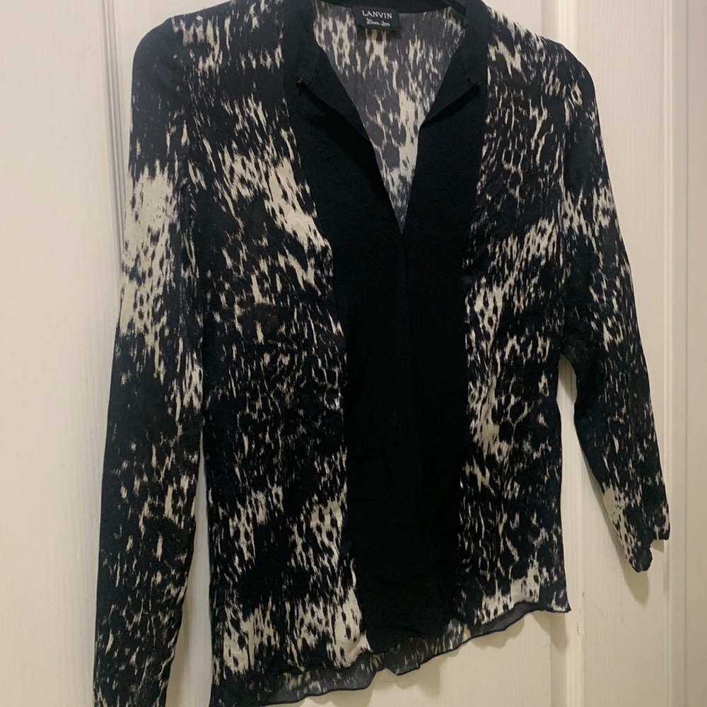 Silk Lanvin Blouse Made in Italy. Size T.36 on tag.